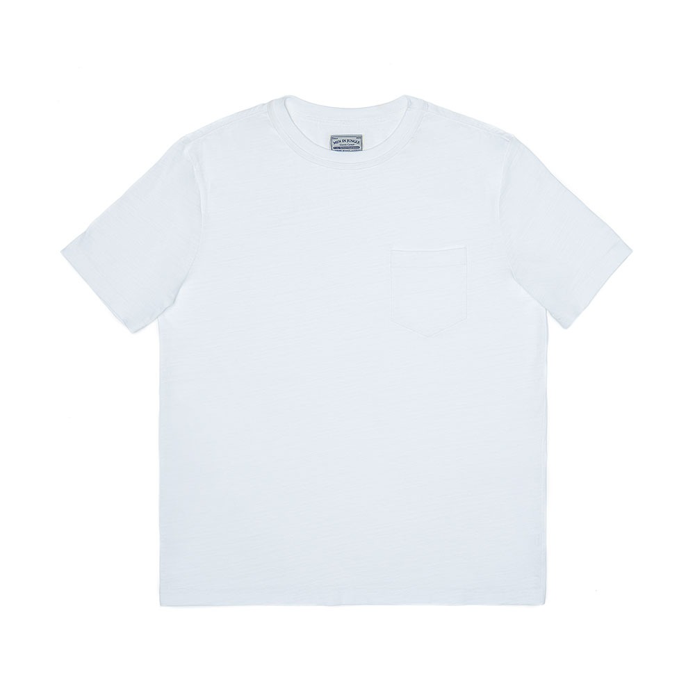 [MIJ] 펜타곤 포켓 슬럽 티셔츠 - 화이트