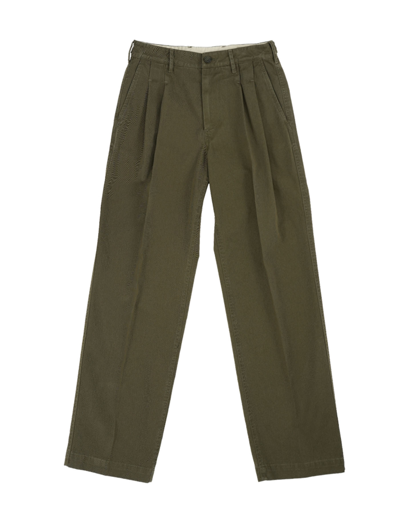 [MIJ] Lavo Cinch back Chino Pants_Wide Straight - Olive