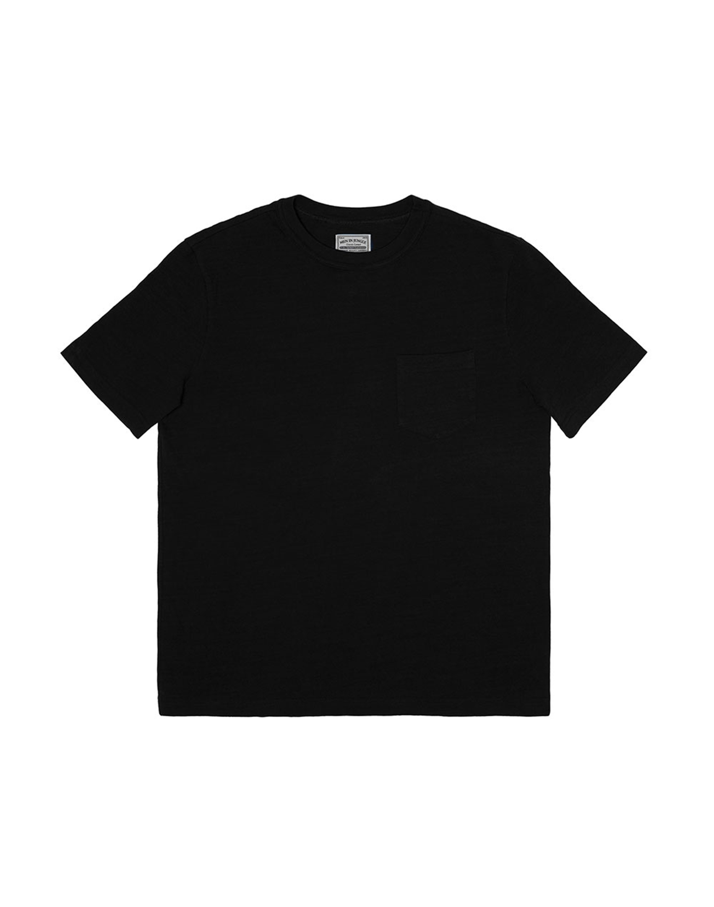 [MIJ] pentagon pocket slub T-shirt - Black