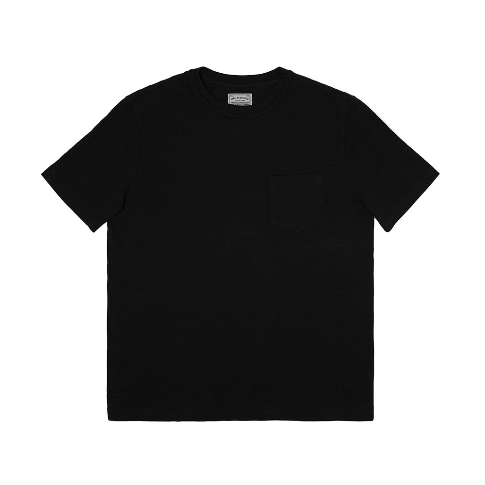 [MIJ] 펜타곤 포켓 슬럽 티셔츠 - 블랙