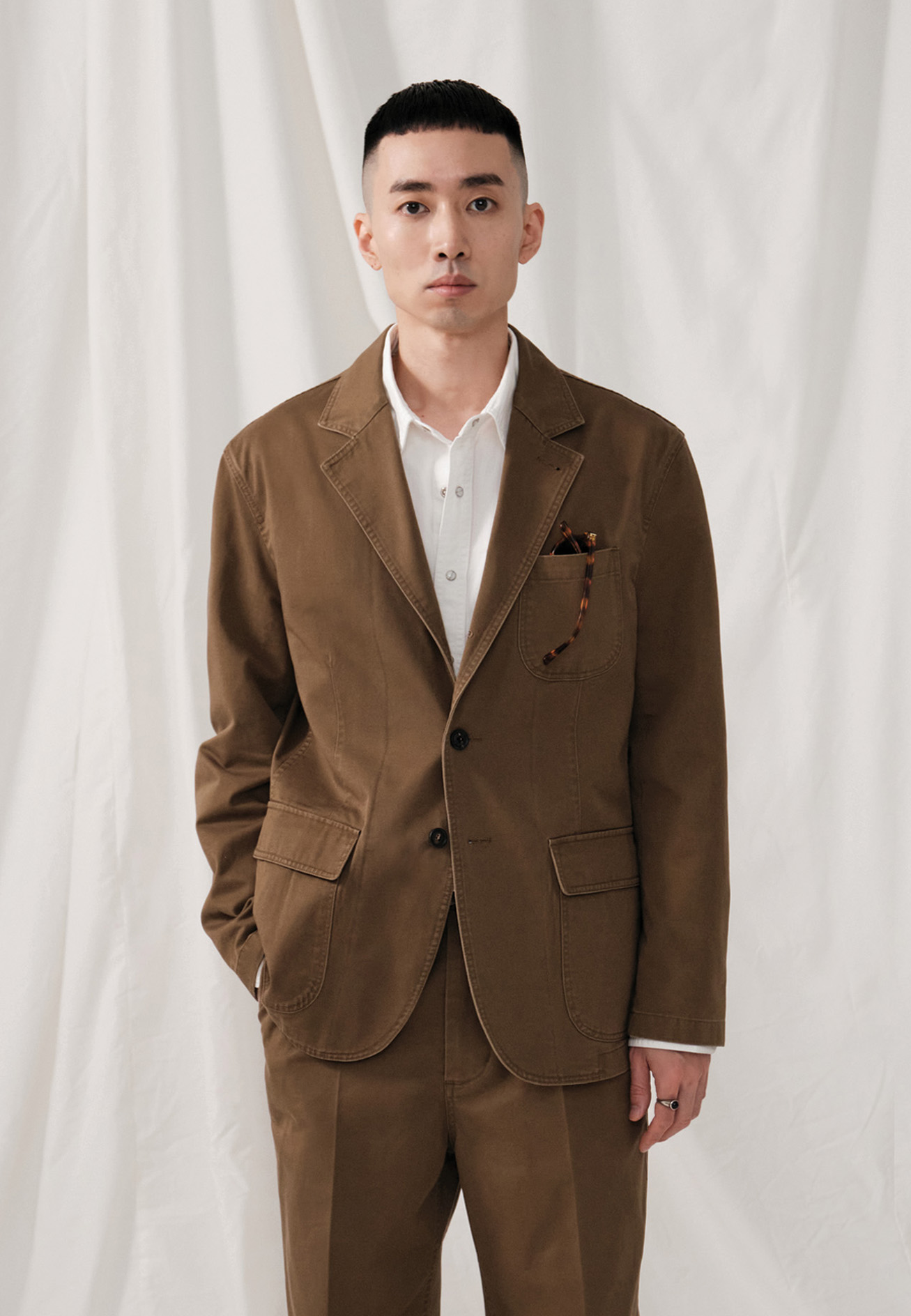 [MIJ] NEW TURNO -1 NOTCHED SINGLE JACKET - BROWN